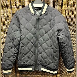 Glyder Varsity Jacket - Black‎ and Cream, Men’s size:Small